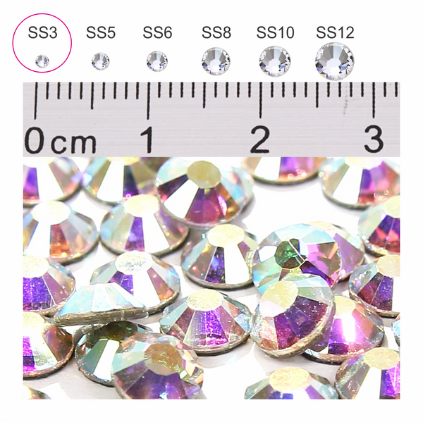 AB Rainbow colour crystals SS3 SALON SIZE
