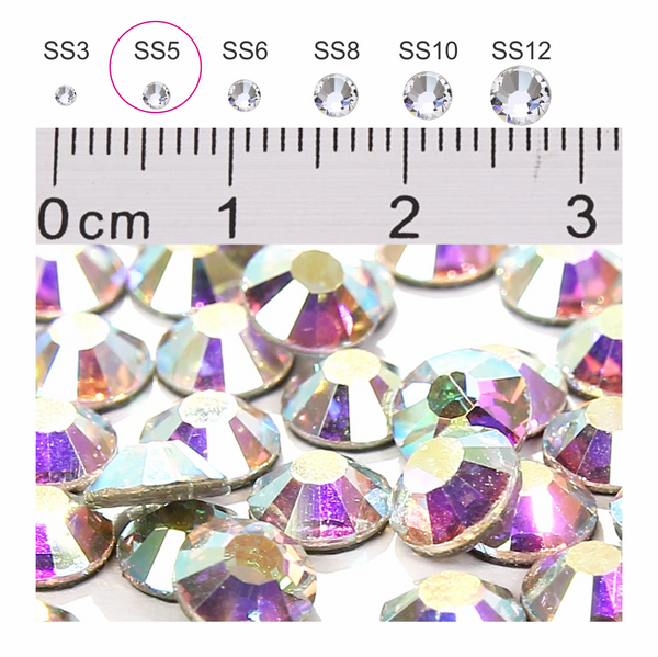 AB Rainbow colour crystals SS5 SALON PACK