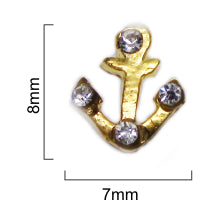 Jewel - Gold Anchor (2pc)