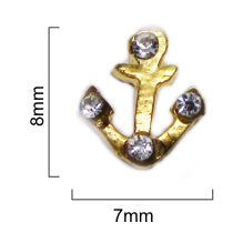 Jewel - Gold Anchor (10pc)