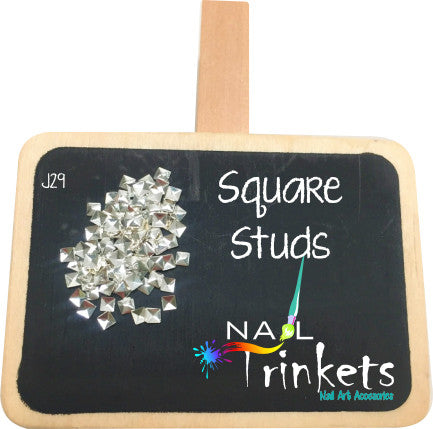 Jewels - Square Silver Metal Studs