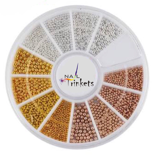 Wheel - Nail Caviar - Gold and Silver and Rose Gold